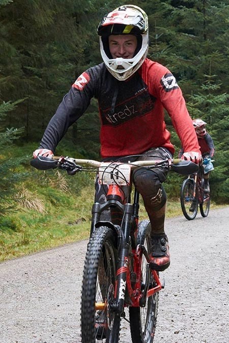 Team Tredz rider Lewis out on the trails 